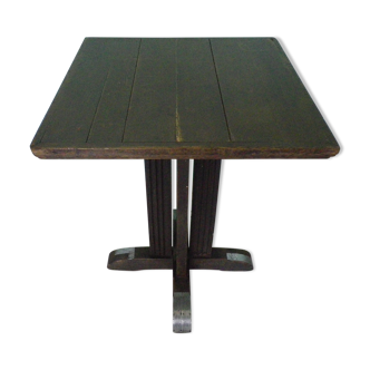 Table en bois de bistro des années 50