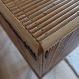 Buffet in rattan and vintage split bamboo