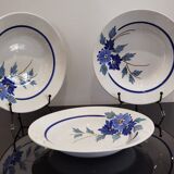 3 anciennes assiettes Sarreguemines