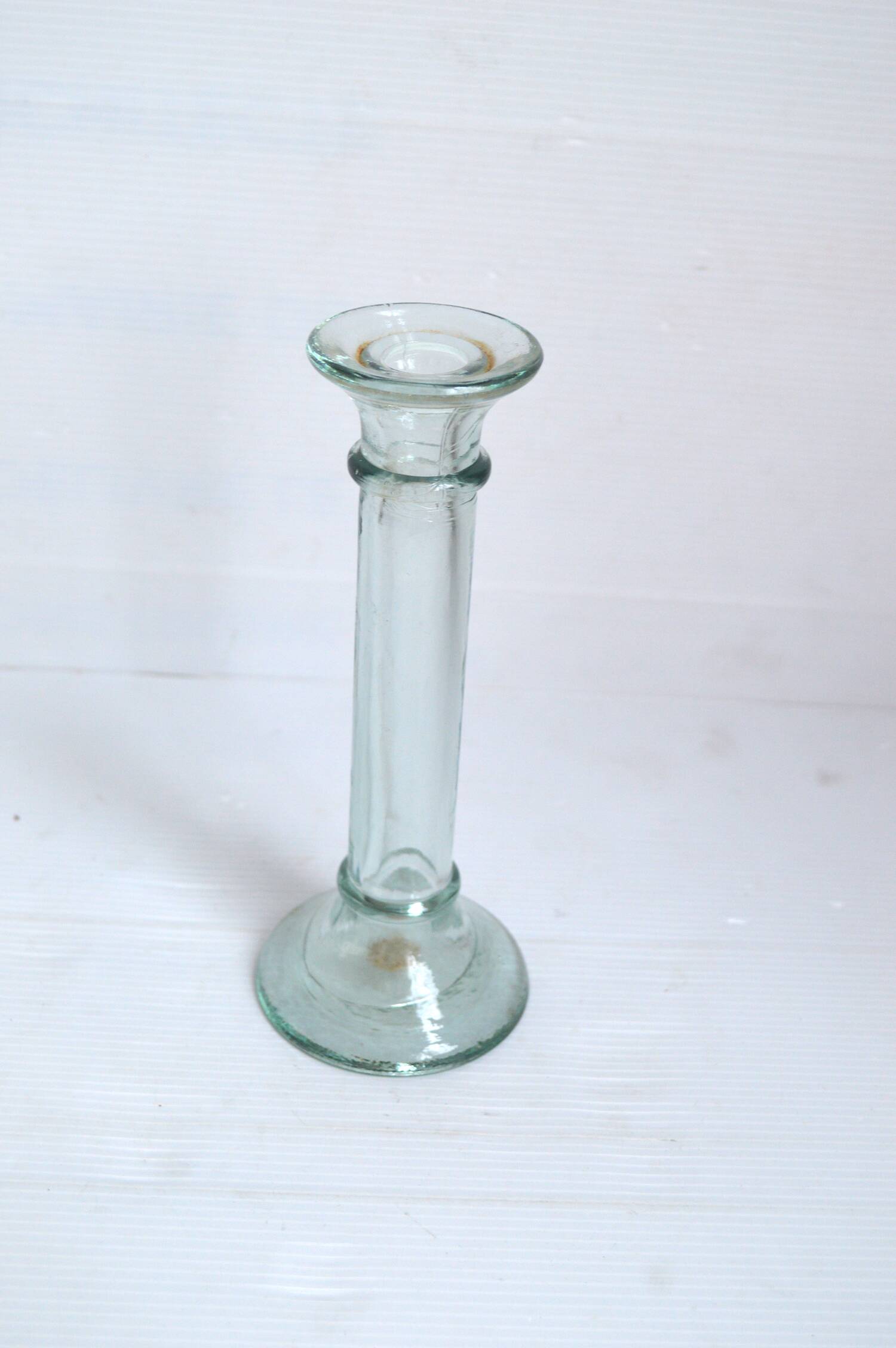 Glass candle holder