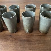 Mugs en grès émaillé vintage