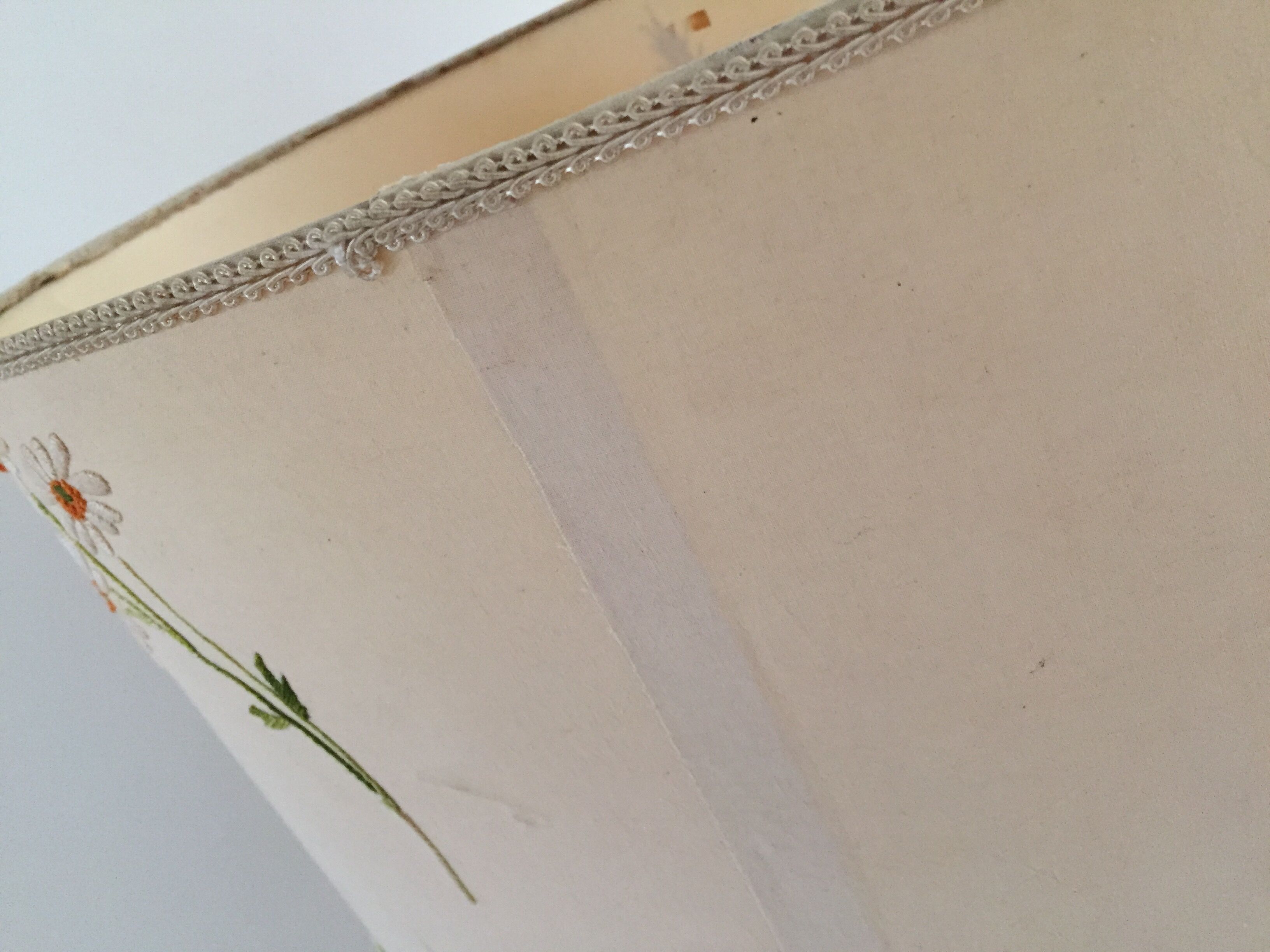 Handmade vintage oval lampshade