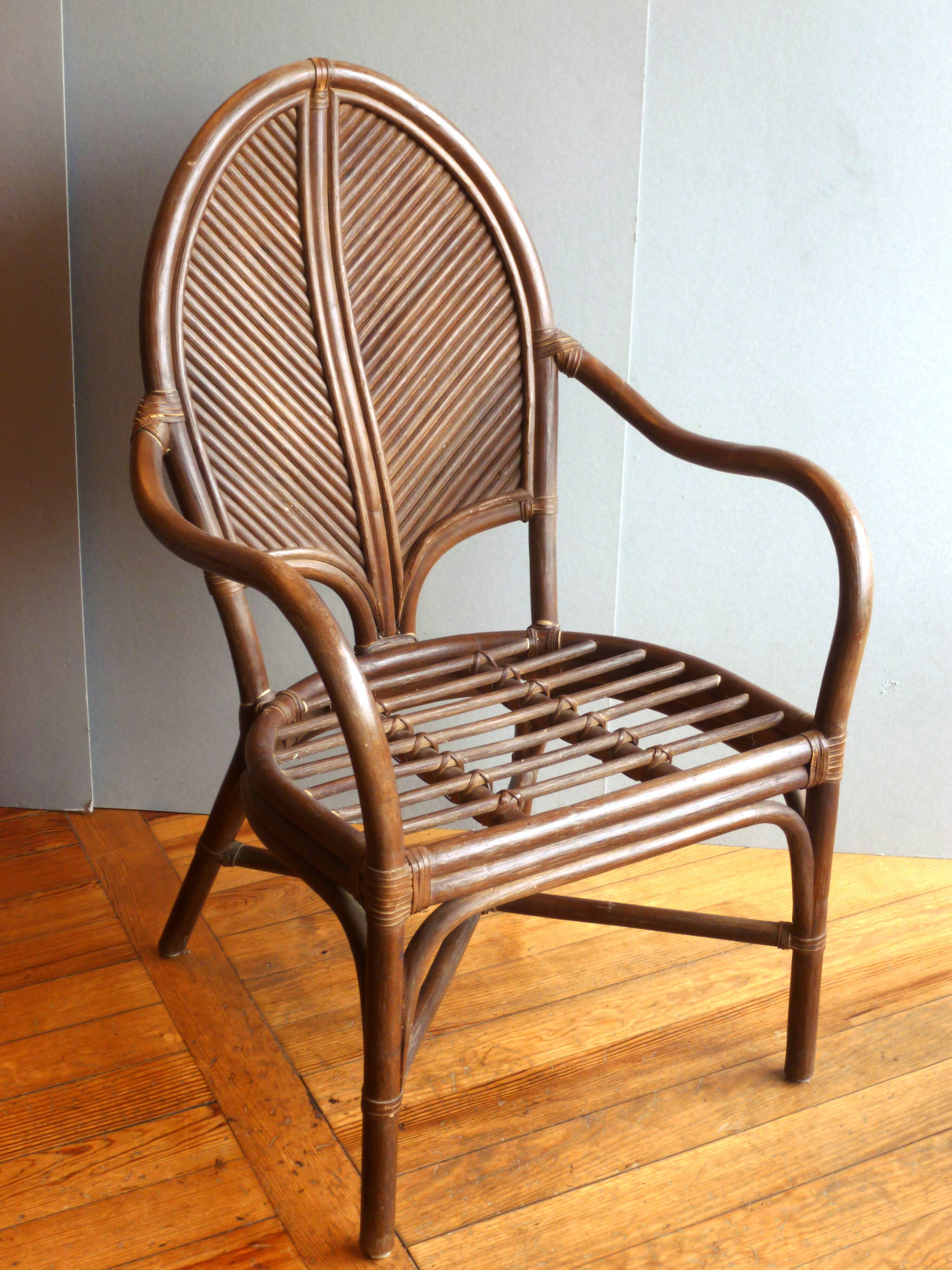 Pair of armchairs attributed to Vivai del Sud, Italy 70s/80s