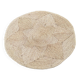 Round natural Scandinavian jute rug with star pattern 83cm