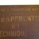 The Ministry of National Education of the 1950s brass plate