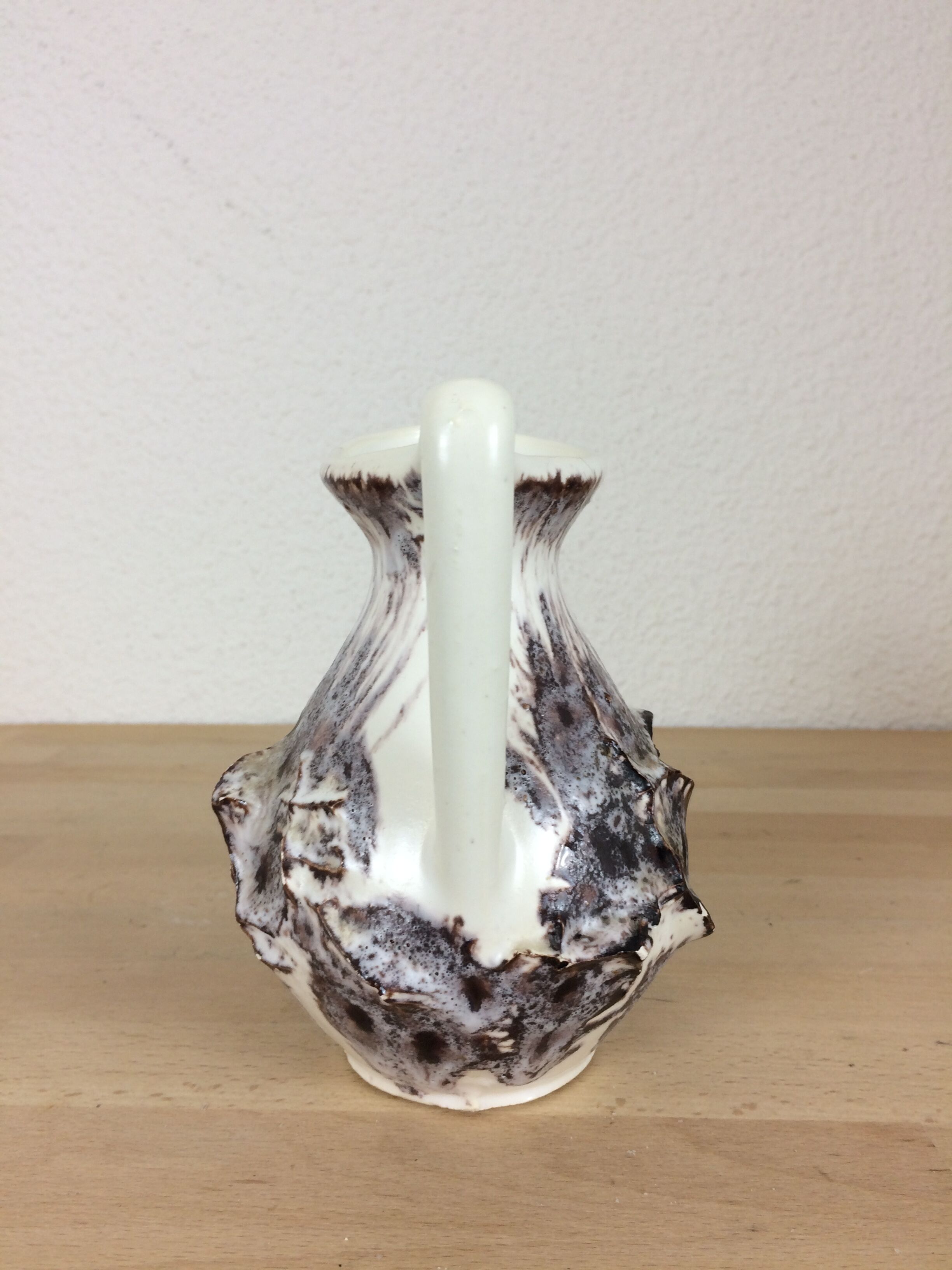 Vintage ceramic organic vase, signed