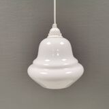 Small hanging lamp in opal glass, Danish and from the 1980s.