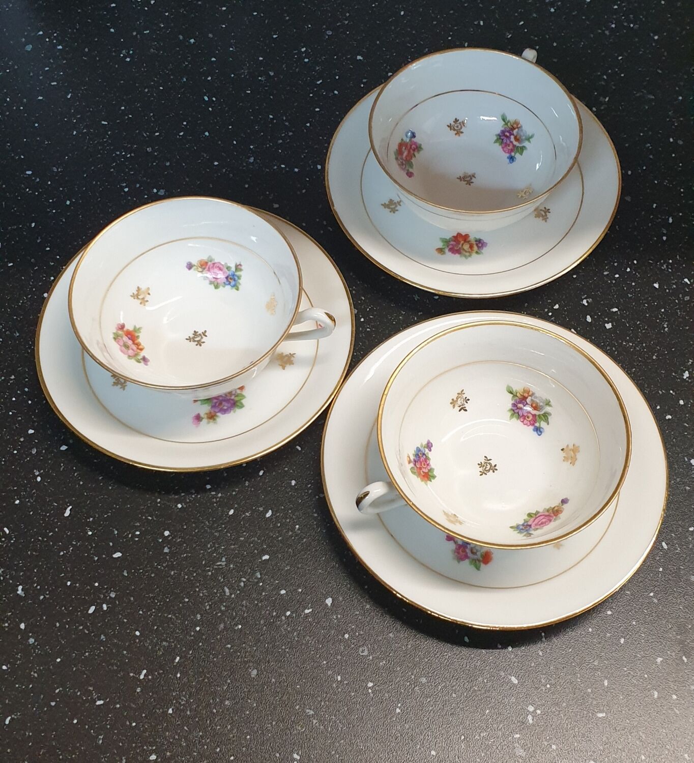 Set of three coffee cups