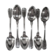 6 large spoons silver metal hallmark 84g model uni filet - goldsmith boulenger