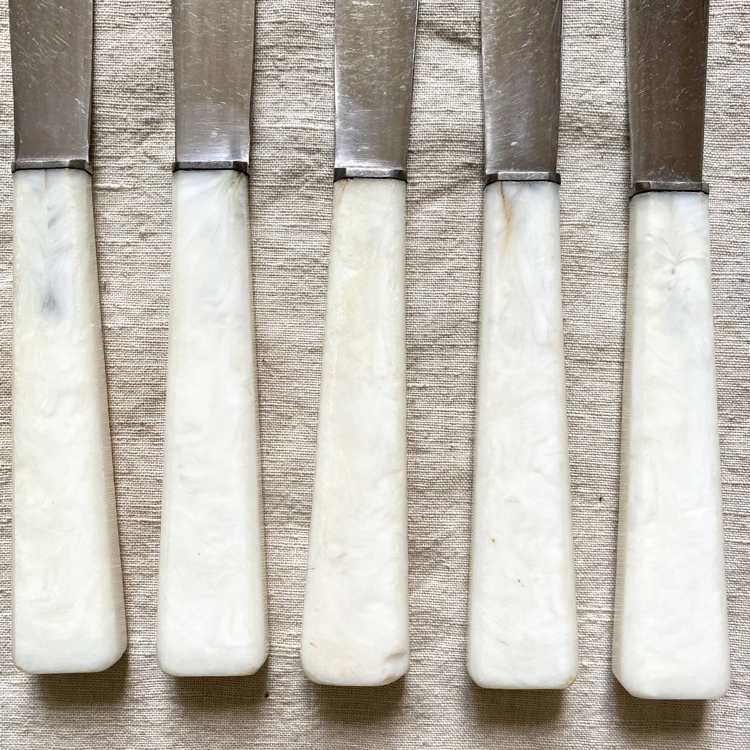8 antique stainless knives