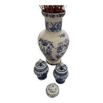 Vase molen et 3 pots en céramique