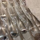 12 silver-plated snail forks by Christofle Spatours