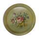 painted tole serving tray with floral decoration