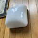 White opaline ceiling light square wall lamp 1960s 1970s