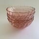 Lot of 4 pink glass cups