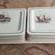 Service cake dessert gâteau vintage Digoin Sarreguemines Calvados