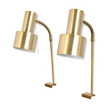 Paire de lampes de chevet par Nybro Armaturfabrik AB, années 1950.