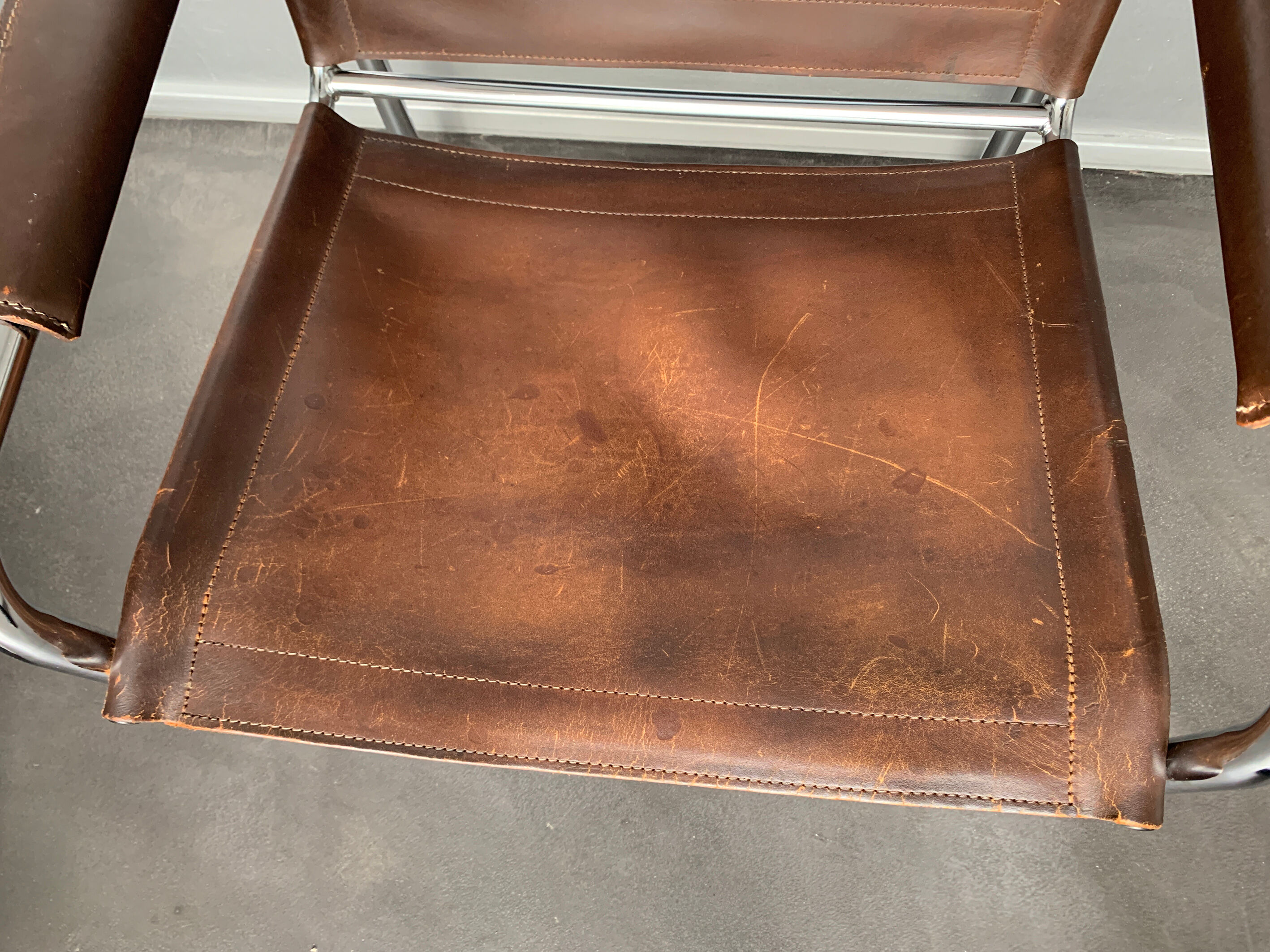 'Klinte' armchair for Ikea, chrome & leather design Tord Bjorklund 1970s chair