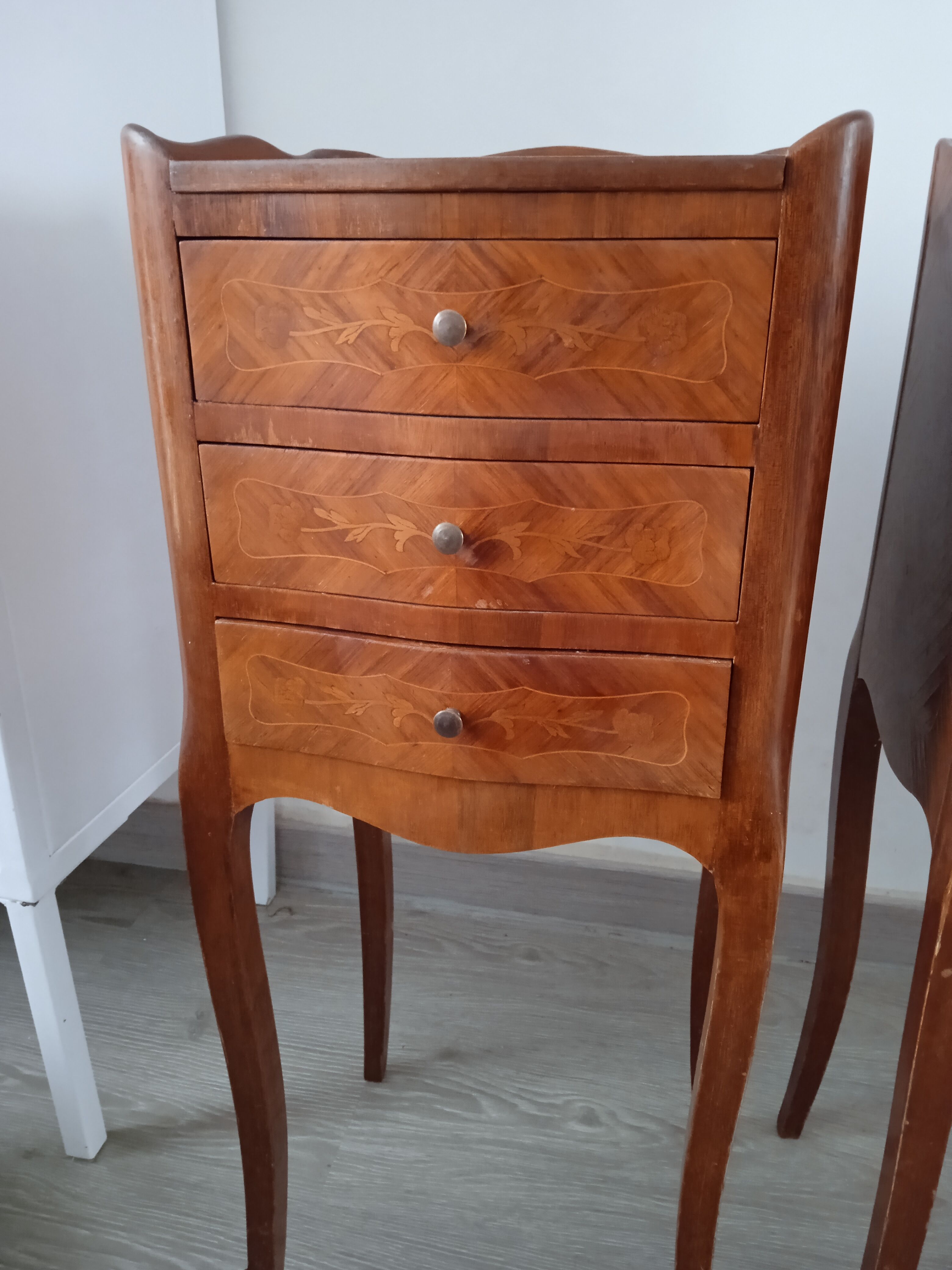 Pair of old bedside tables