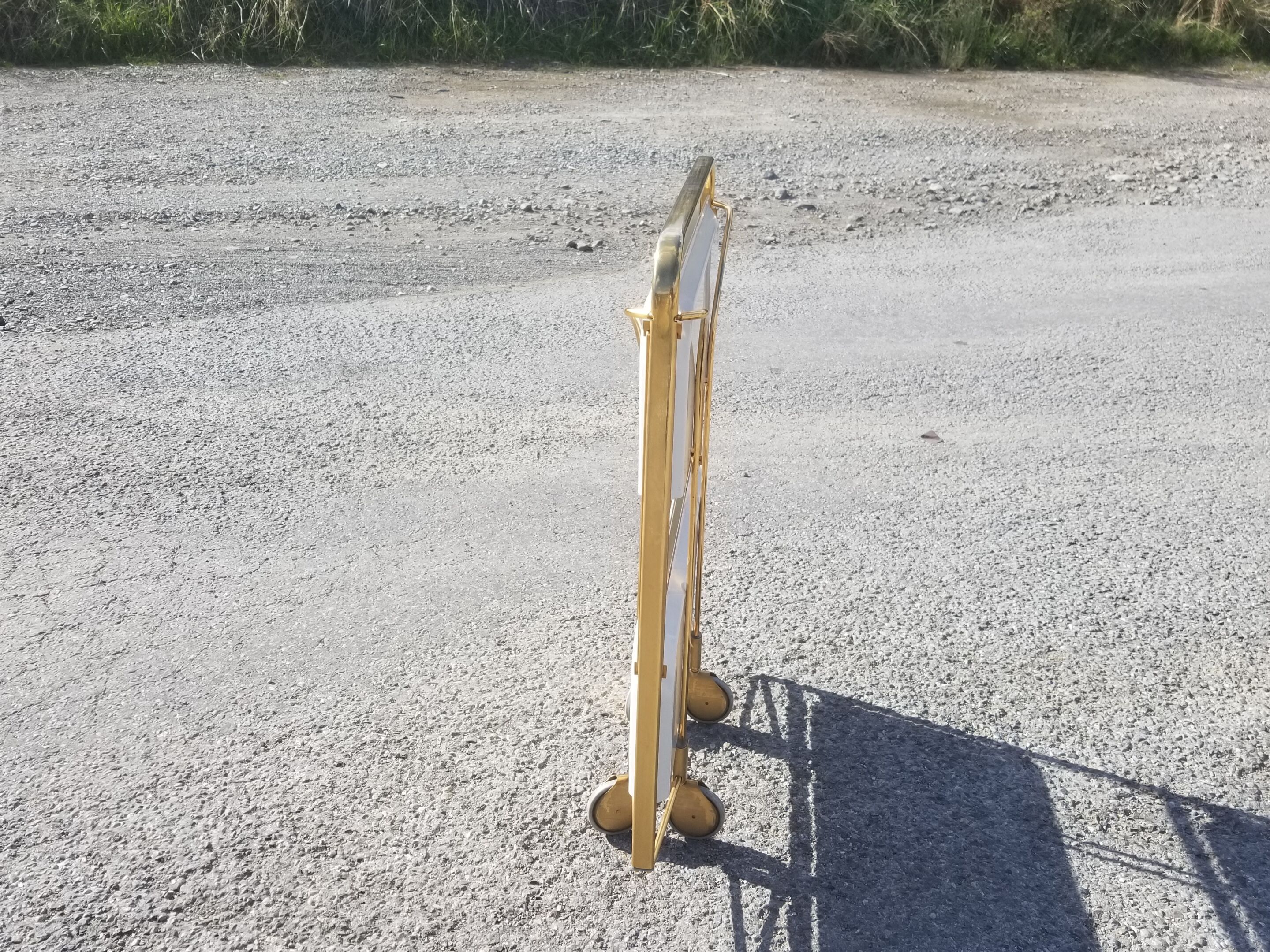 Formica white folding wheeled service 60s