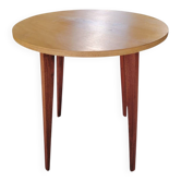 Guéridon vintage moderniste à pieds effilés table d'appoint années 50