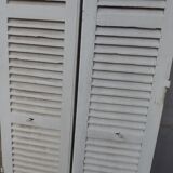 Old wooden shutters louvers 2 leafs