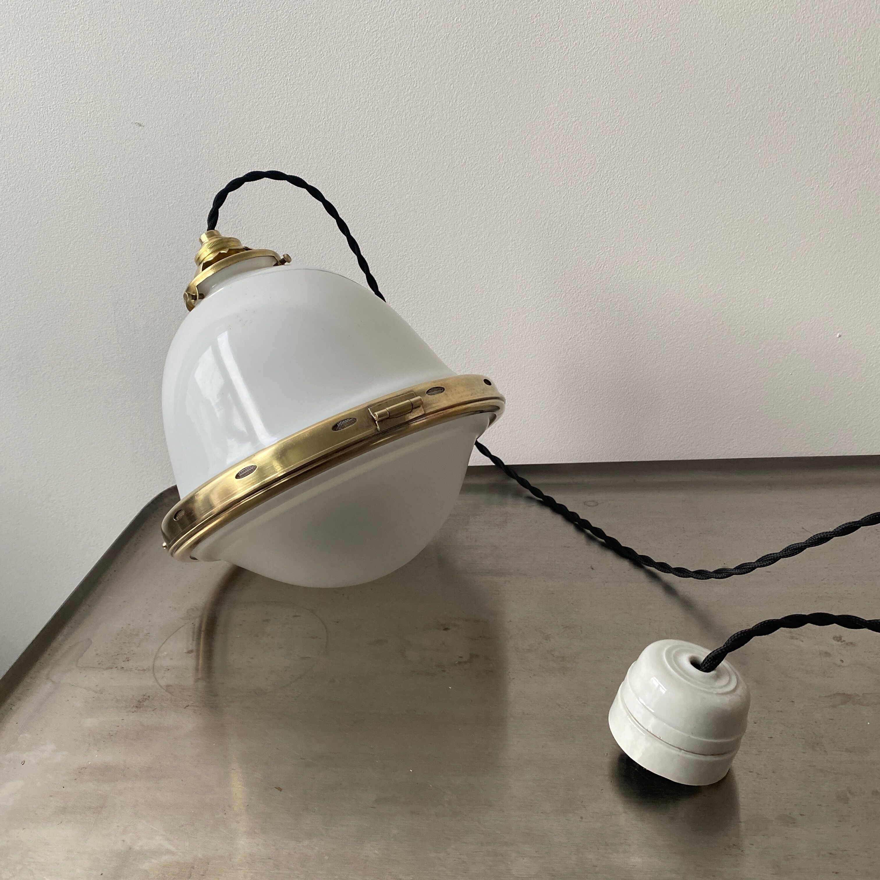 Old vintage hanging in opaline art-deco