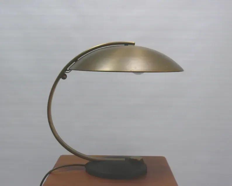 Brass table lamp, model Hillebrand 7613, 1960s