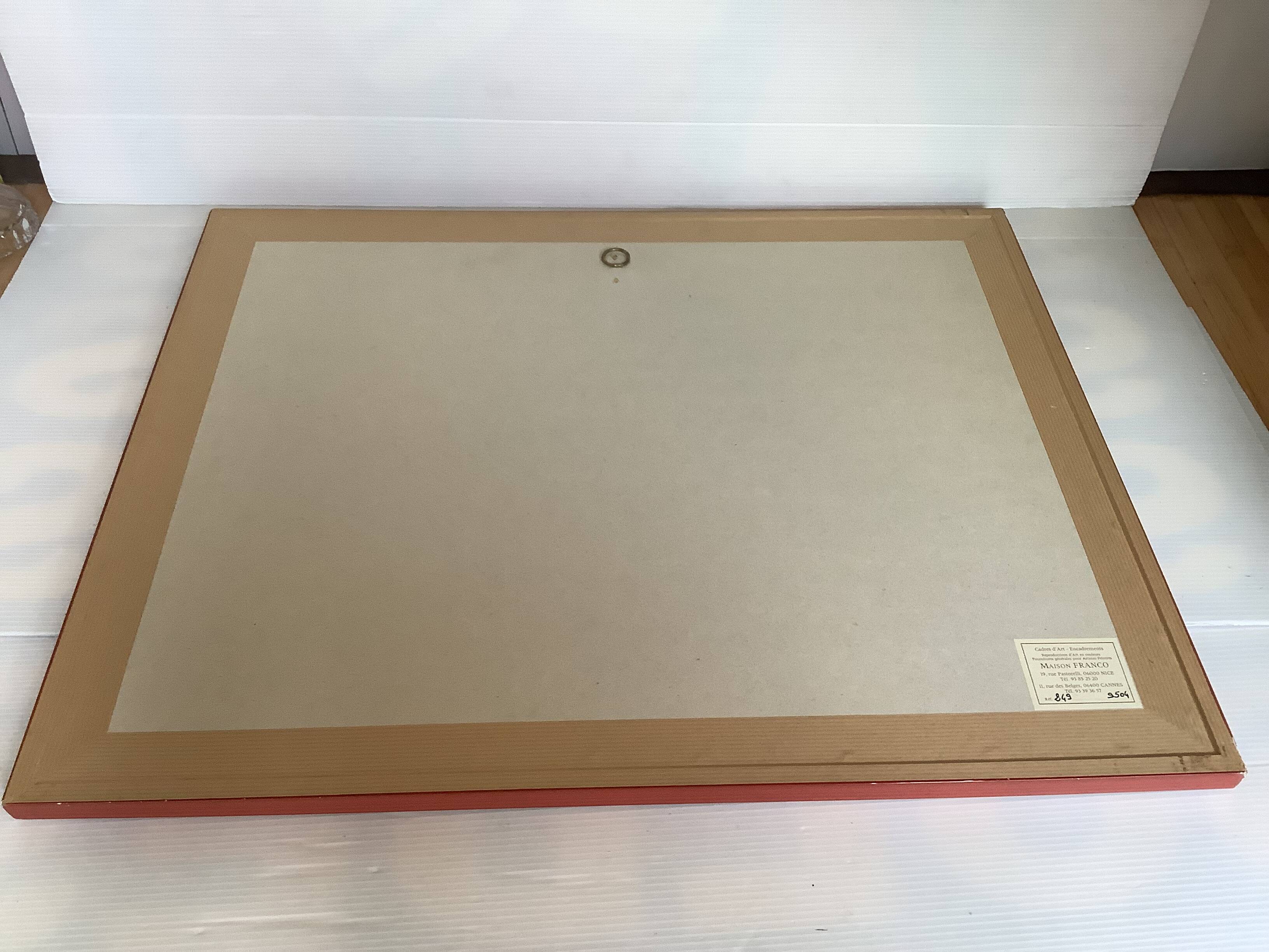 Saint Tropez port watercolor frame