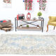 Classic soft blue carpets 216x117cm