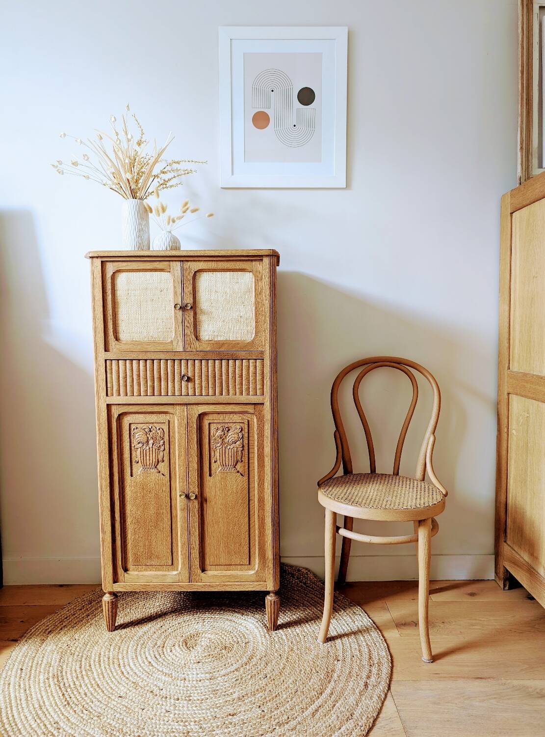 Solid oak Art Deco sideboard