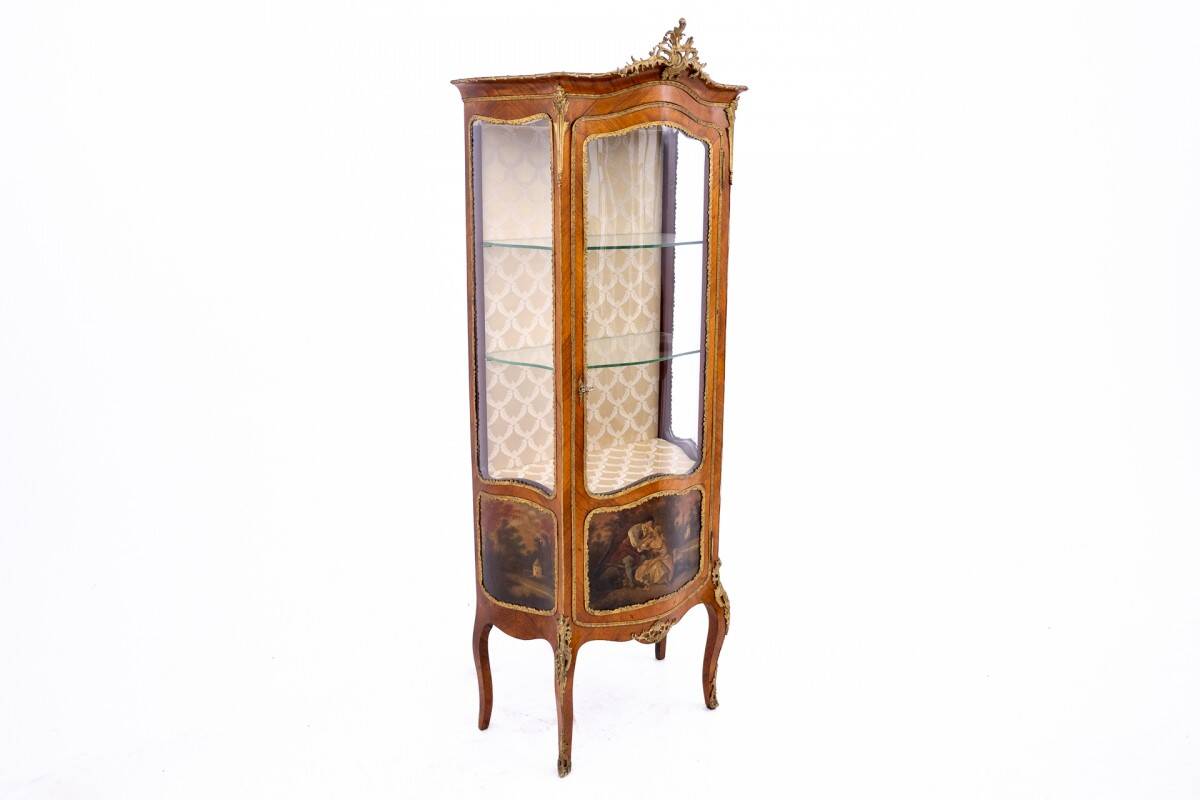 An unusual display cabinet in the Louis XV style, France, circa 1870.