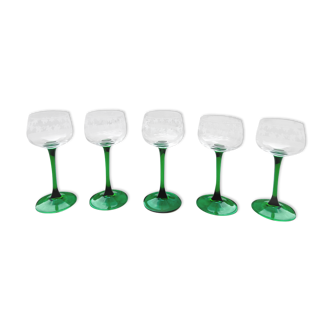 5 Alsace wine glasses