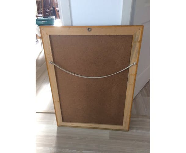 Old golden bevelled mirror 76 x 57cm