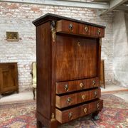 Secretary in mahogany period empire stamped pierre benoît marcion early nineteenth century