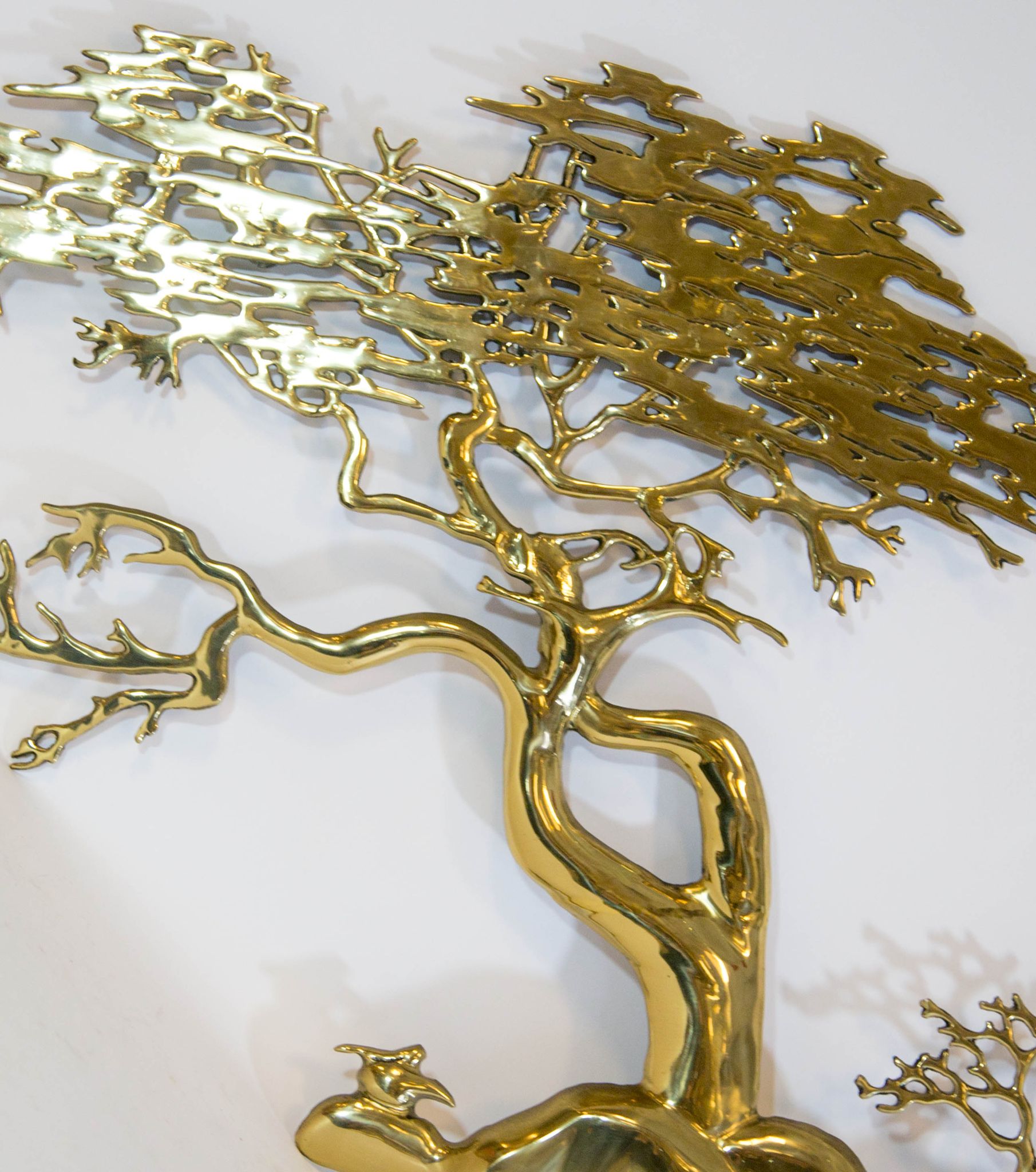 Brass wall sculpture