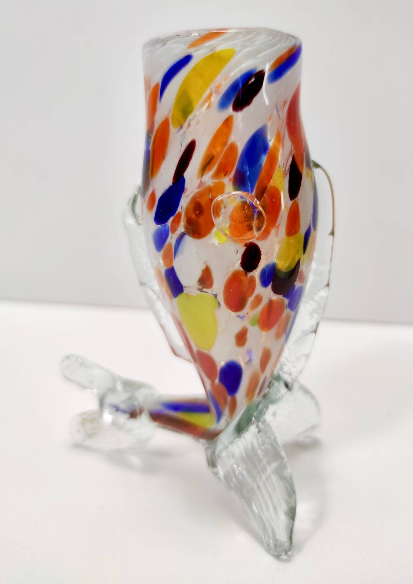 Ensemble de six verres à boire multicolores en verre de Murano par Toso, Italie