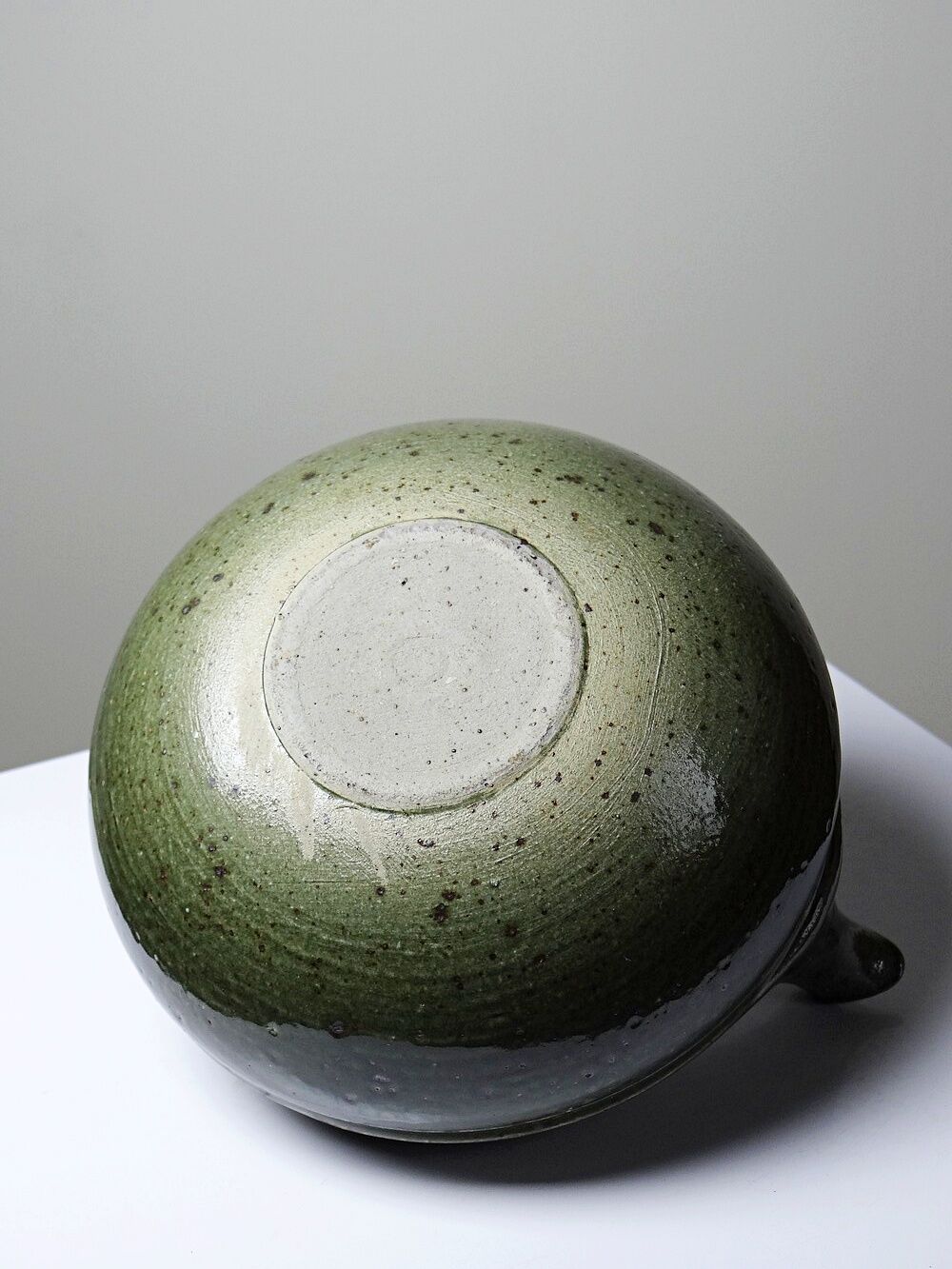 Glazed stoneware jug/pourer/watering can, vintage La Borne craftsmanship.