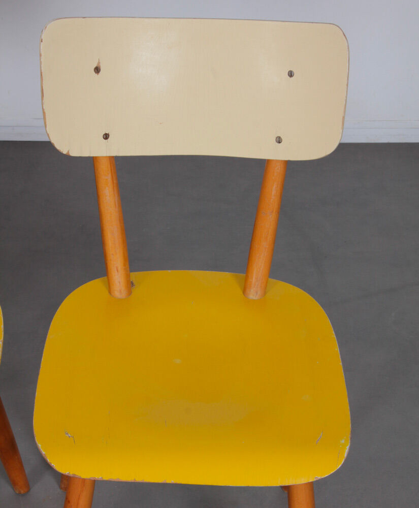 Suite of 3 chairs produced by Ton in the 1960s