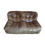 Vintage leather sofa Kashima Ligne Roset by Michel Ducaroy