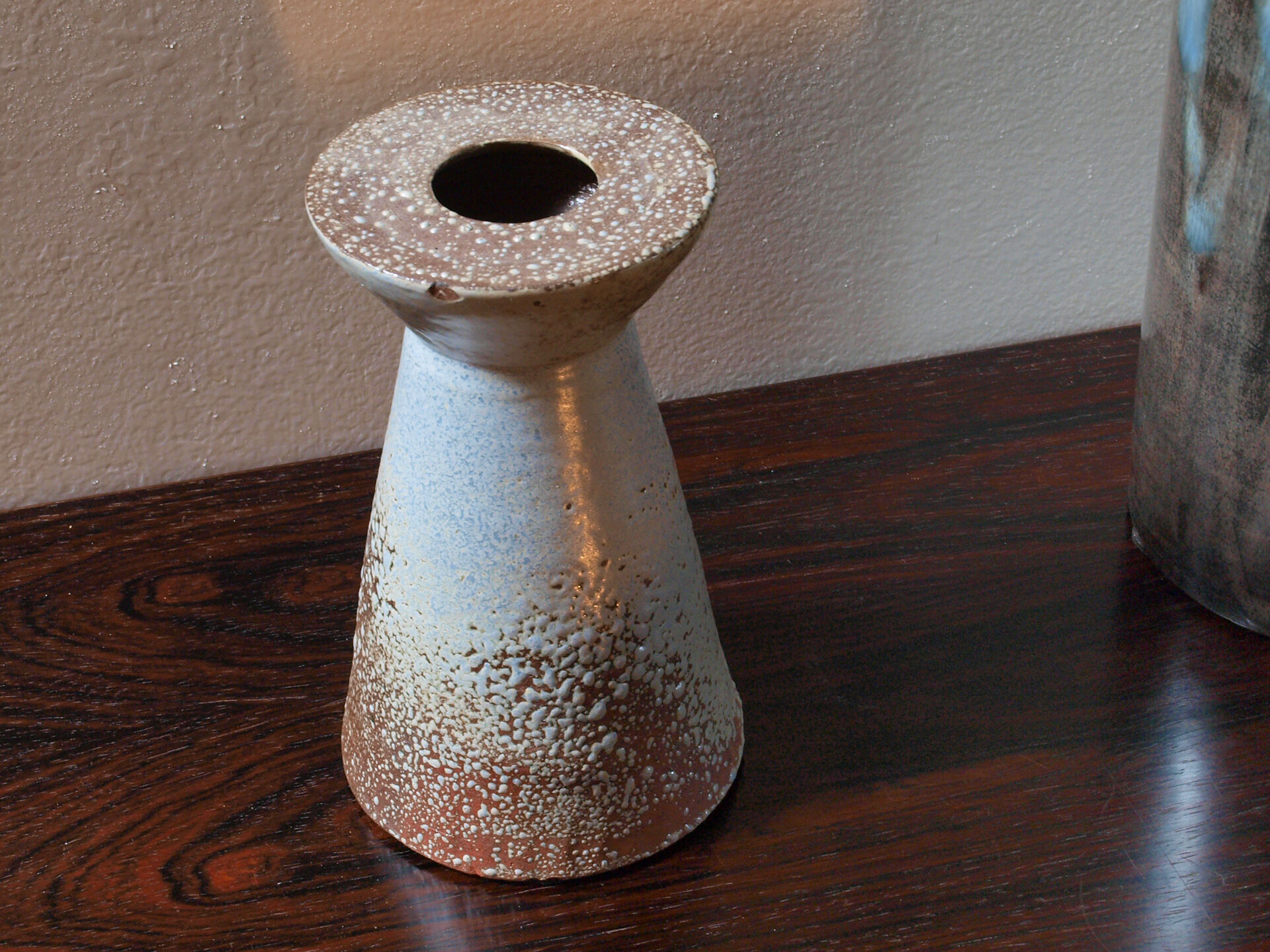 Brutalist diabolo vase by Joël Baudoin, 60s