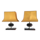 Pair of lamps, resin and chrome steel, by Philippe Barbier, circa 1970.