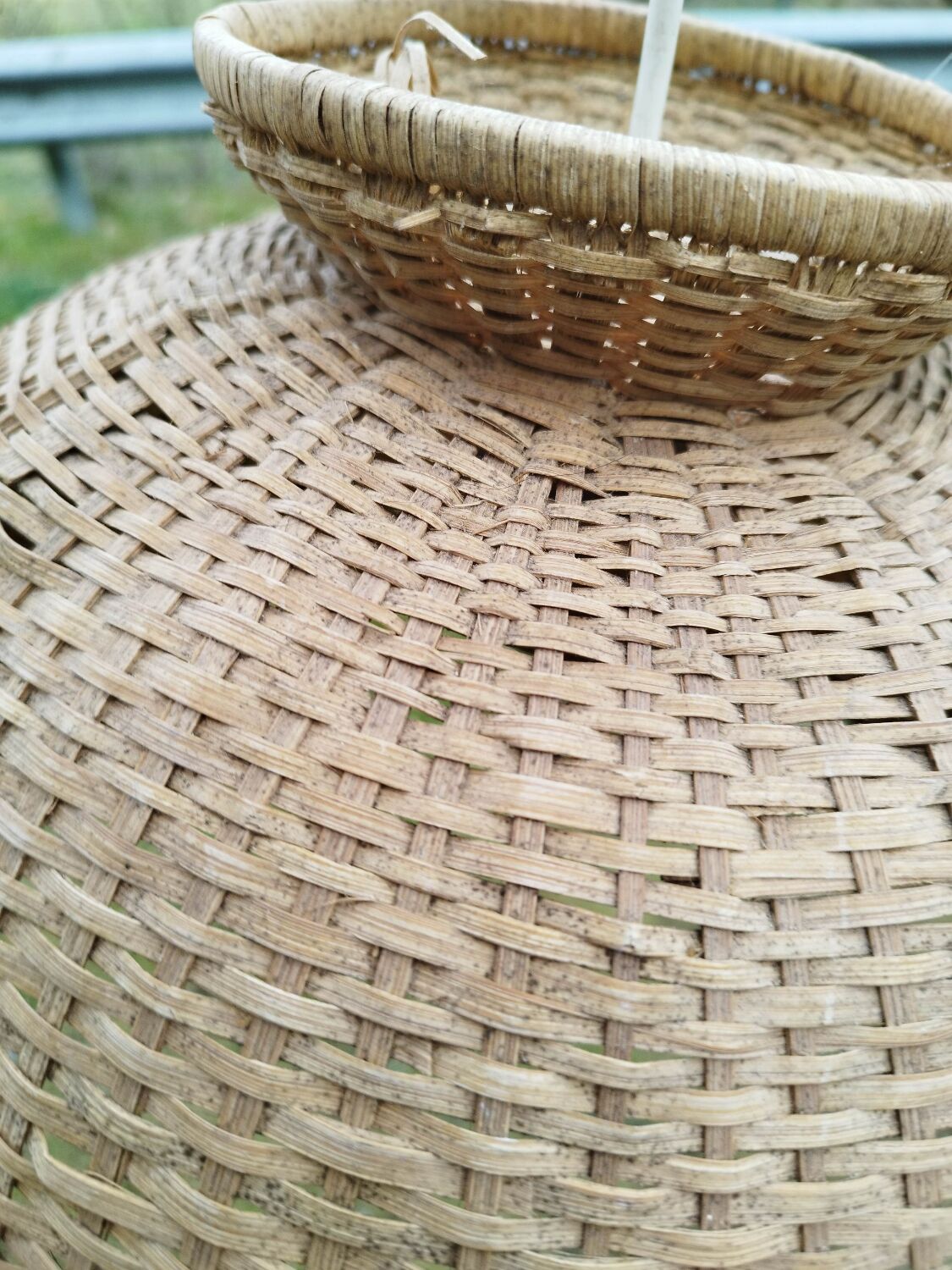 Suspension lampshade rattan straw