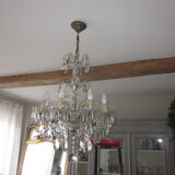 chandelier has antique pendants