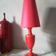 Lampe de style italien en marbre rouge