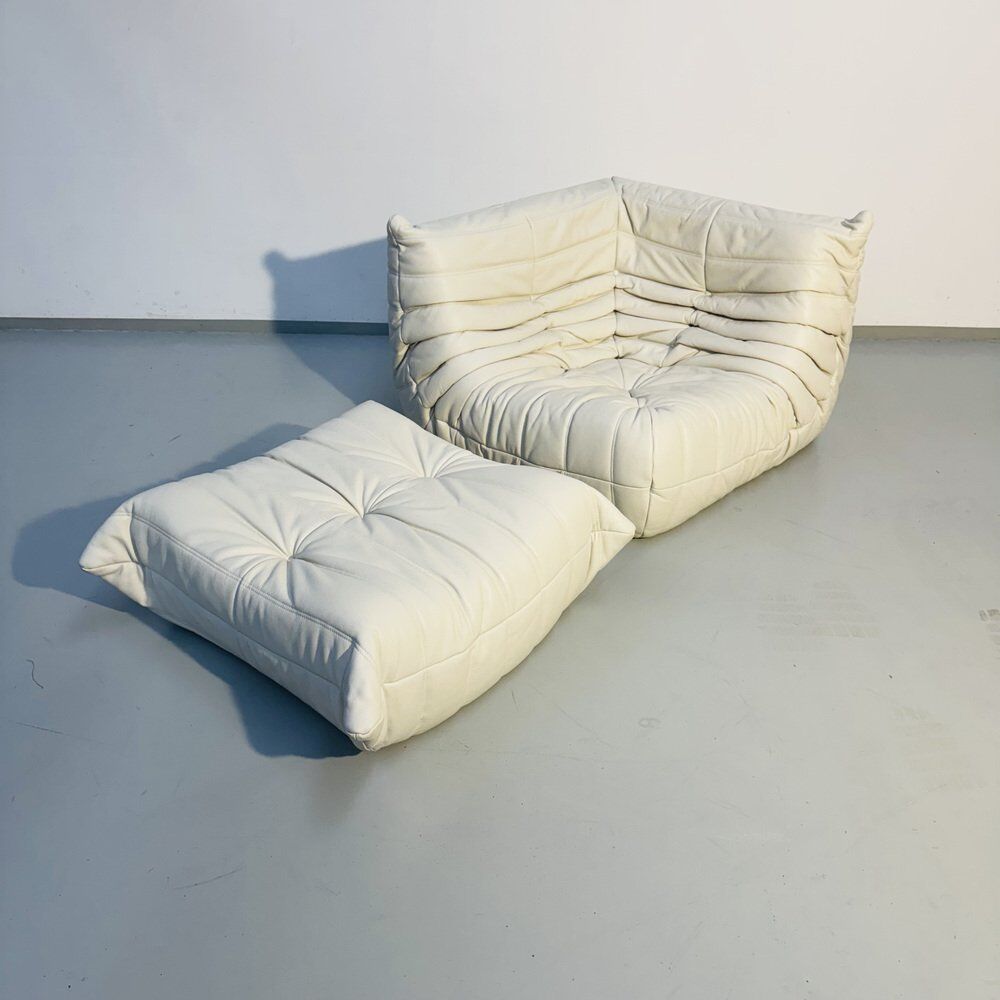 Chaise Togo et ottoman pour Ligne Roset, ensemble de 2