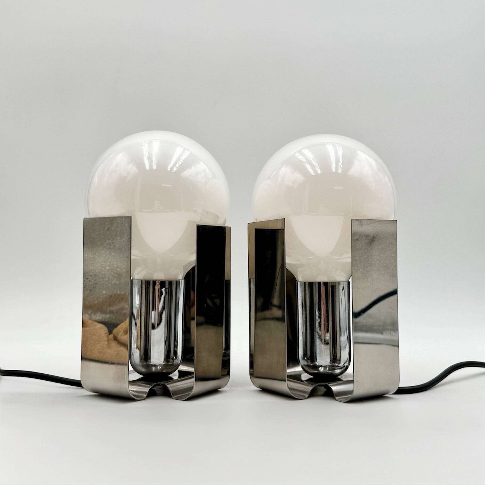 Pair of 70s Design Lamps 'BILIA' by Claudio Salocchi for Lumenform, 1970s
