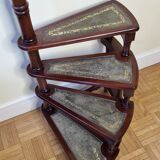 Victorian style mahogany style library staircase circa 1900, 118 cm