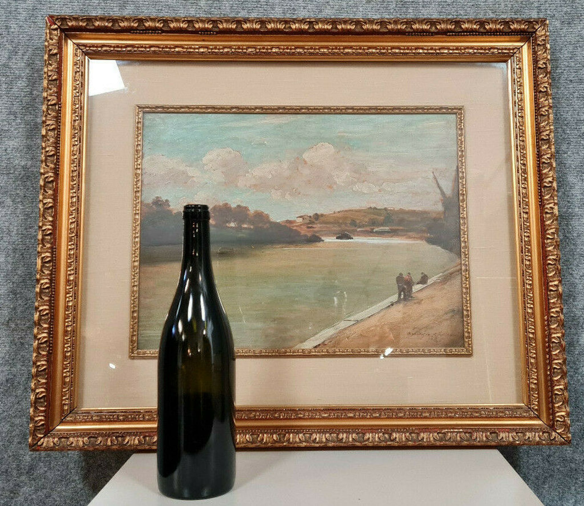 Italian School circa 1900 Oil on panel signed lower right view of the river Doria