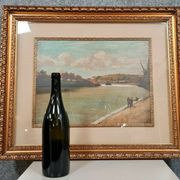 Italian School circa 1900 Oil on panel signed lower right view of the river Doria